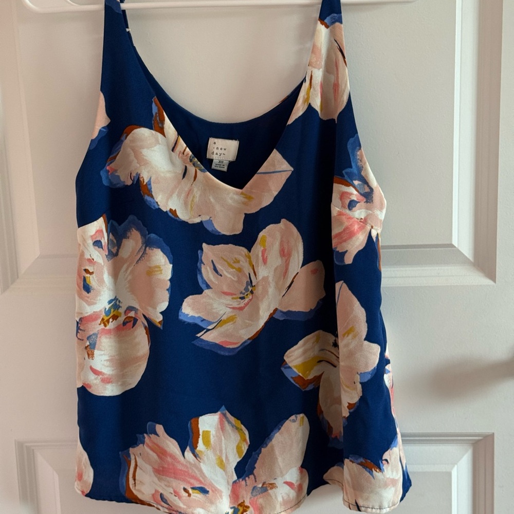 A New Day Blue Floral Camisole